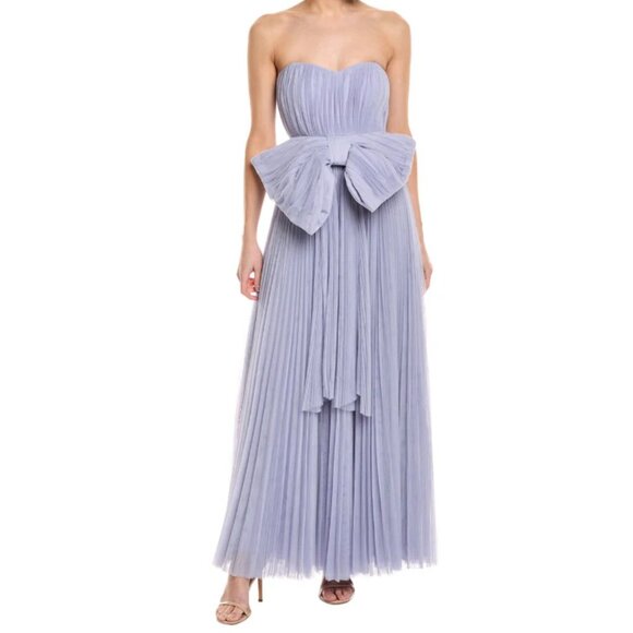 Hutch tulle strapless bow front purple special occassion...